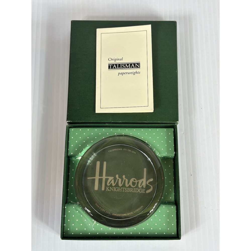 Harrods Knightsbridge Original Talisman Paperweight Glass London‎ Dept Store